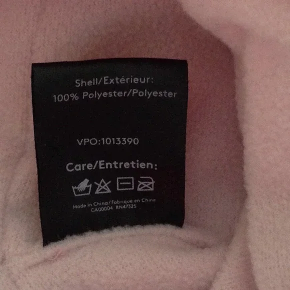 Komb Girls Pink Fleece Hat + Matching Mittens Set Cozy Bunny Ears Size1 Winter - Picture 5 of 5